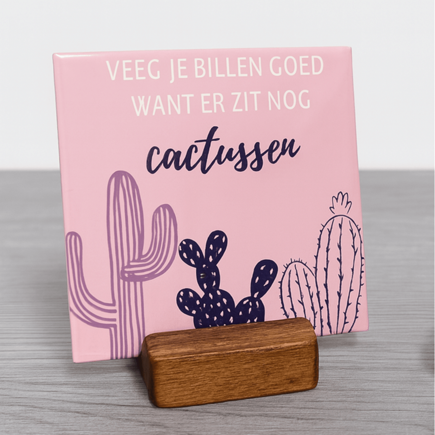 Tegelhouder standaard voor tegeltjes met tekst