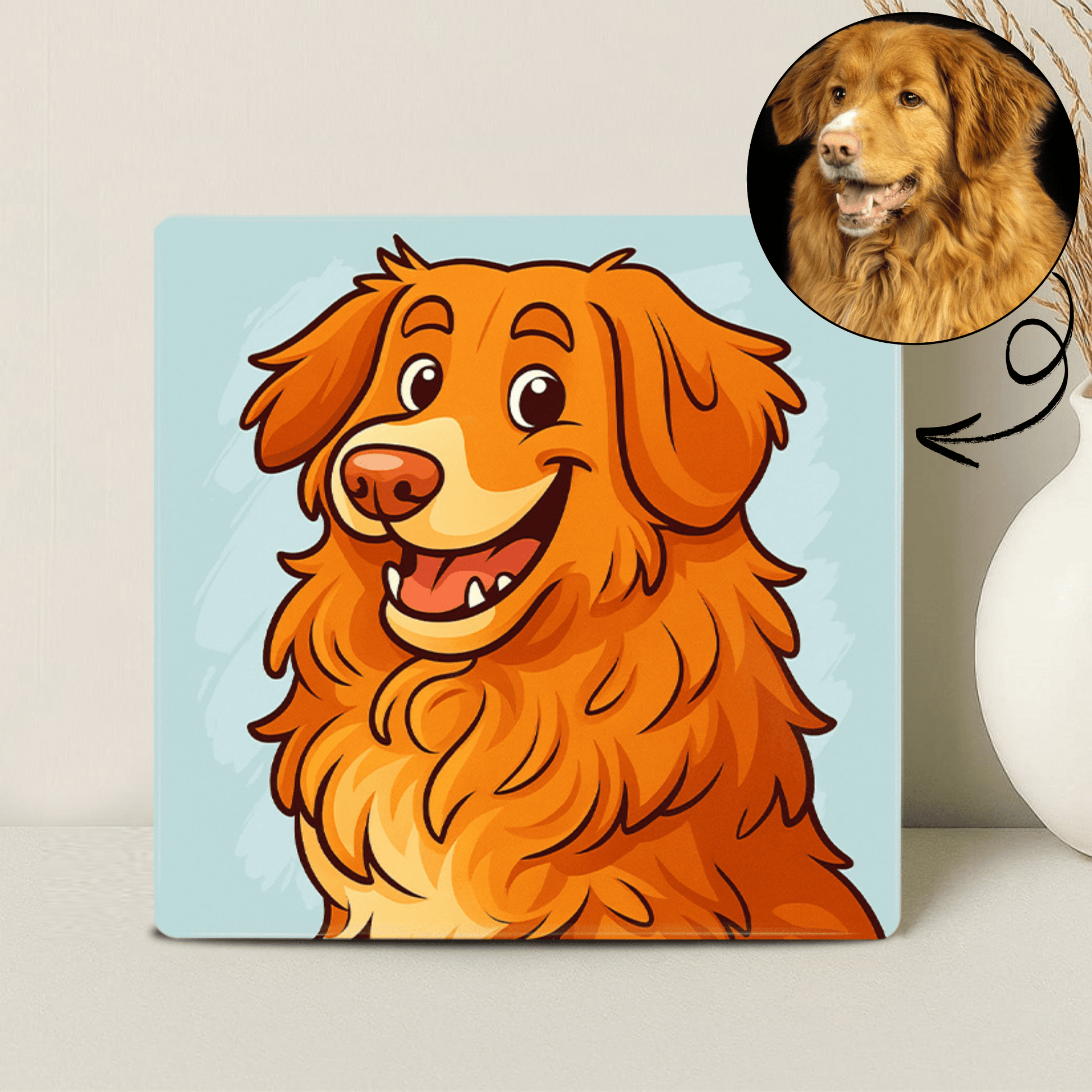 Cartoon Huisdier Portret - Modern