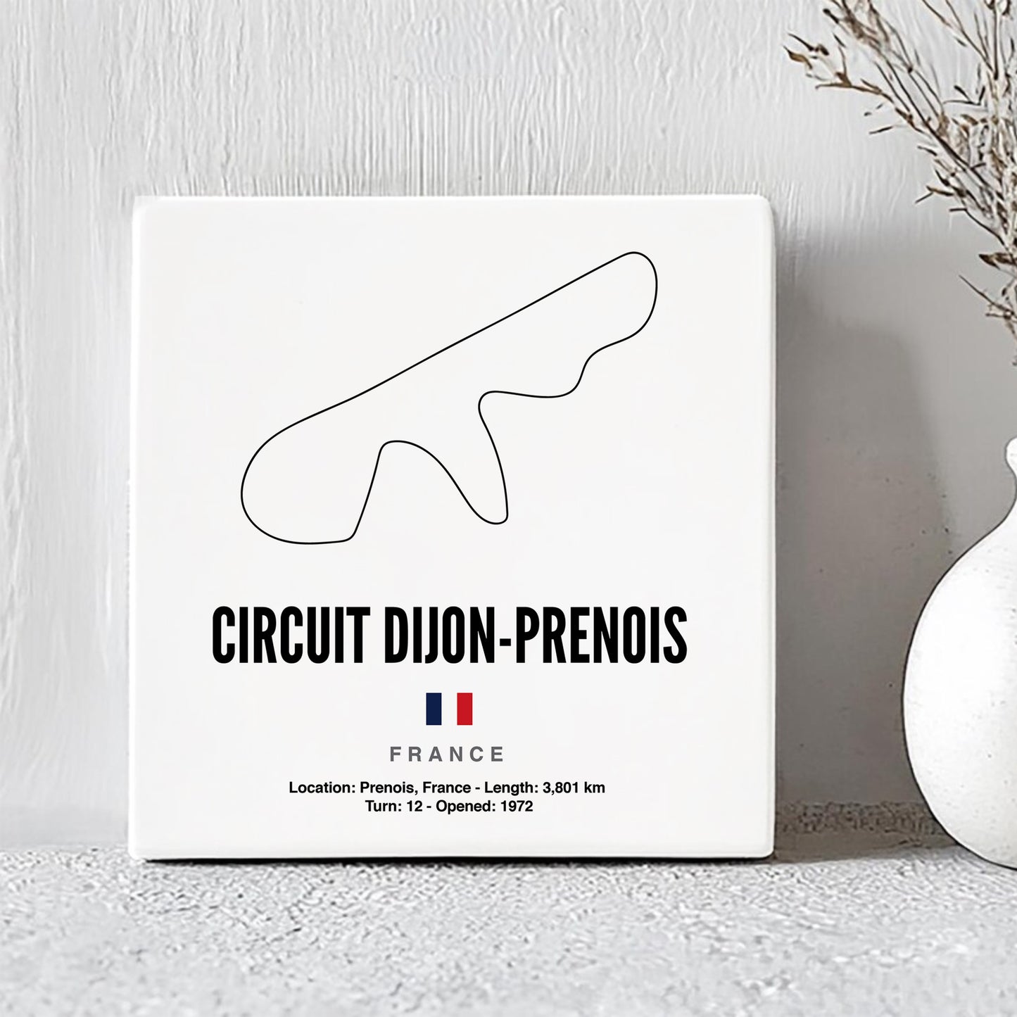 Formule 1 Circuit Dijon-Prenois Tegeltje met Tekst