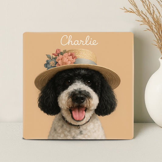 Huisdier Portret Naam - Hoed