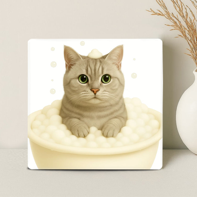 Humor Huisdier Portret Serie van vier items - Badkamer