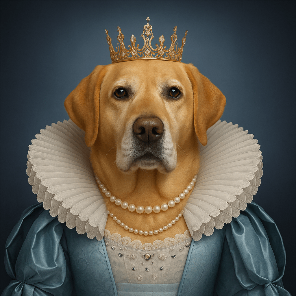 Koninklijk Huisdier Portret Adellijke Dame