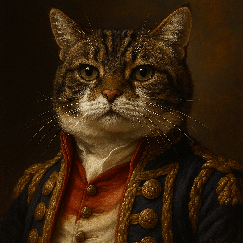 Koninklijk Huisdier Portret - De Admiraal