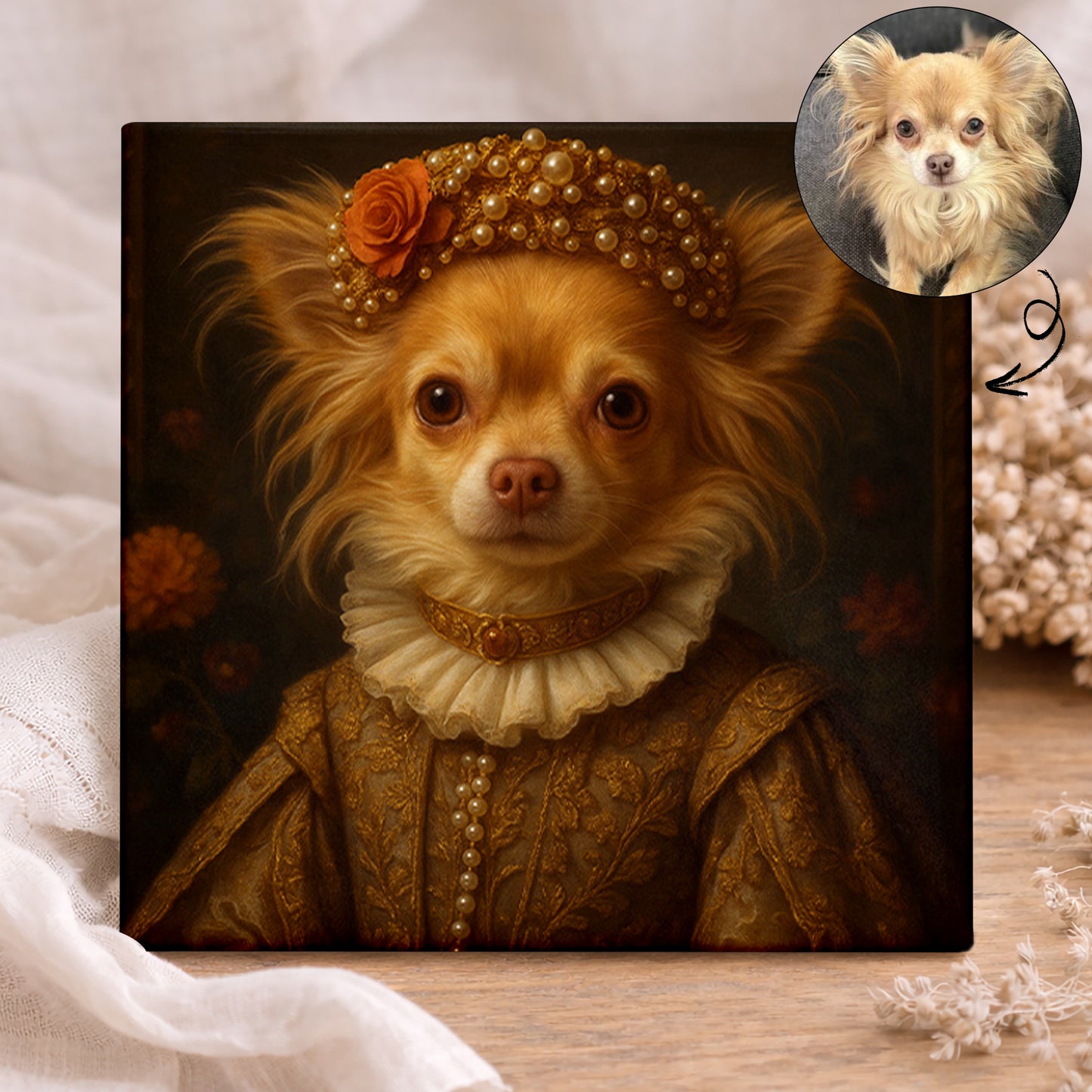 Koninklijk Huisdier Portret - De Gravin