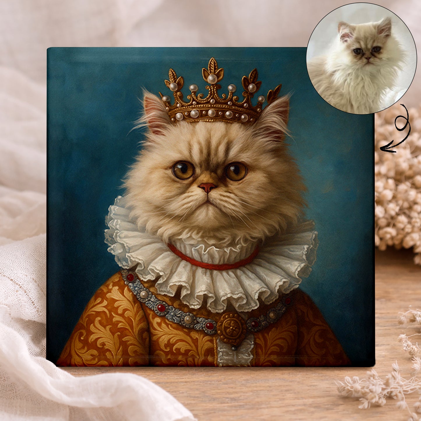 Koninklijk Huisdier Portret - De Koningin