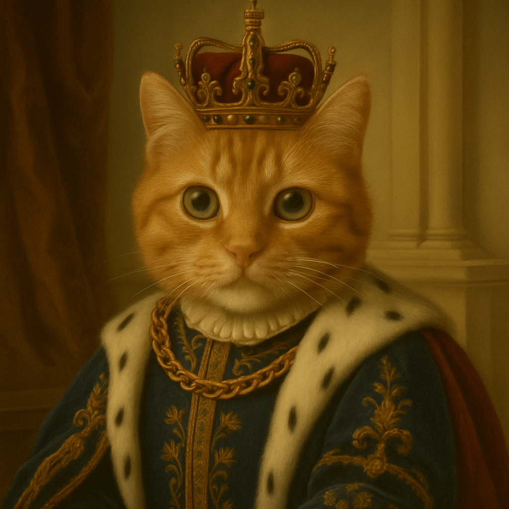 Koninklijk Huisdier Portret - Koning Charles