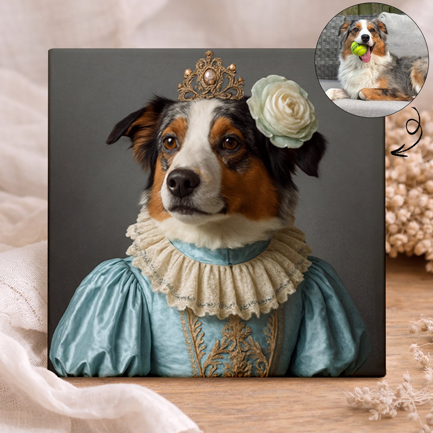 Koninklijk Huisdier Portret - Prinses Luna