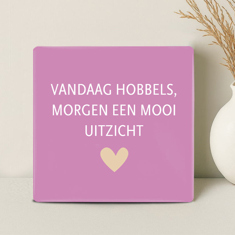 Tegel - Vandaag hobbels, morgen een mooi uitzicht