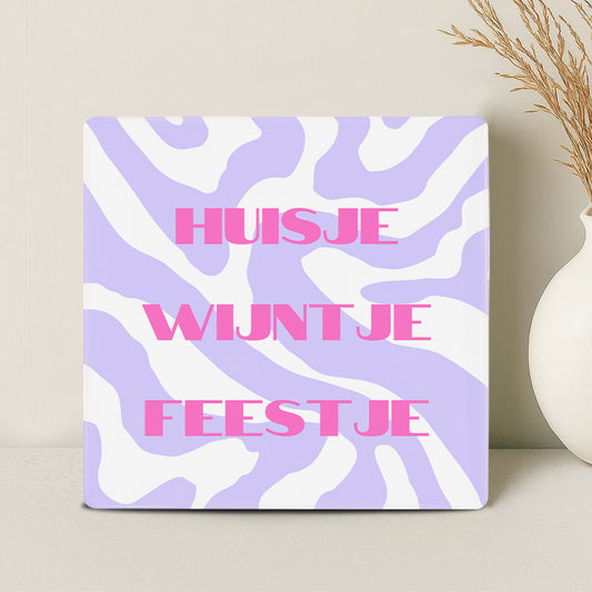 Tegel - Huisje wijntje feestje
