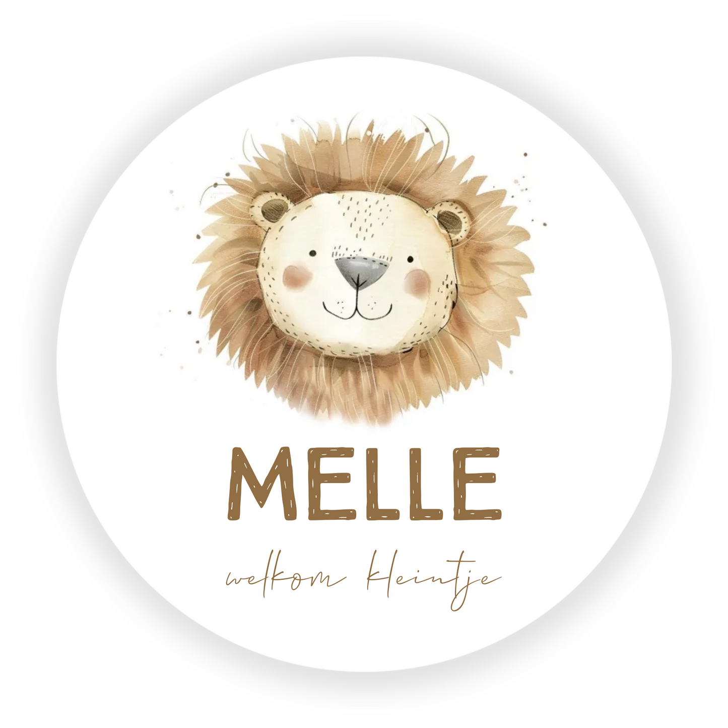 Raamsticker geboorte baby - Leeuwtje