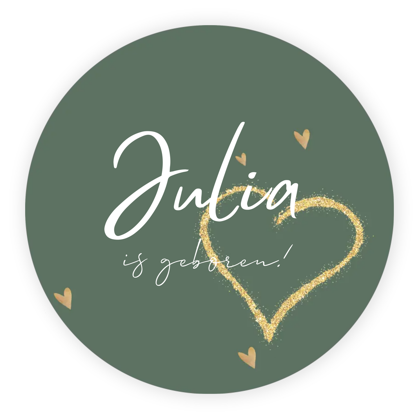 Raamsticker geboorte baby - Gouden hart