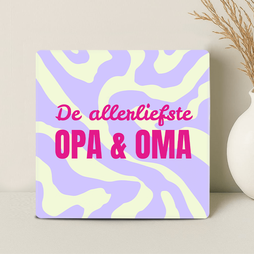 Tegel - De allerliefste opa en oma - Printazzy