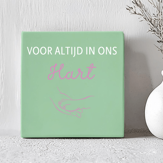 Tegel - Voor altijd in ons Hart met Hondenpoot