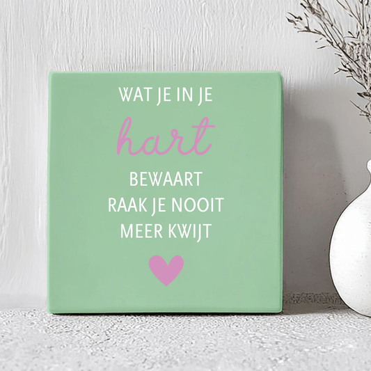 Tegel - Wat je in je hart bewaart raak je nooit meer kwijt