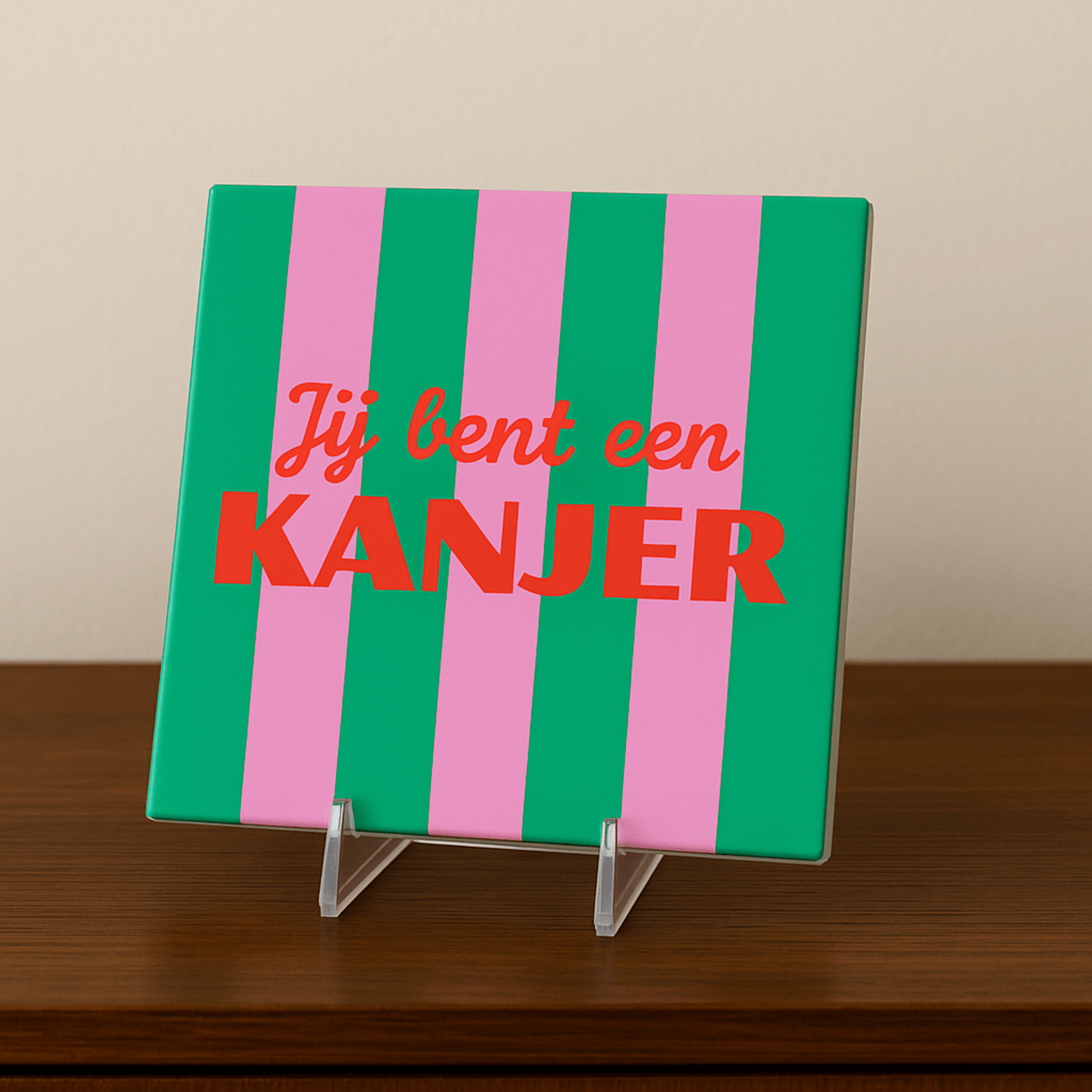 Tegelhouder - Transparant met schuif