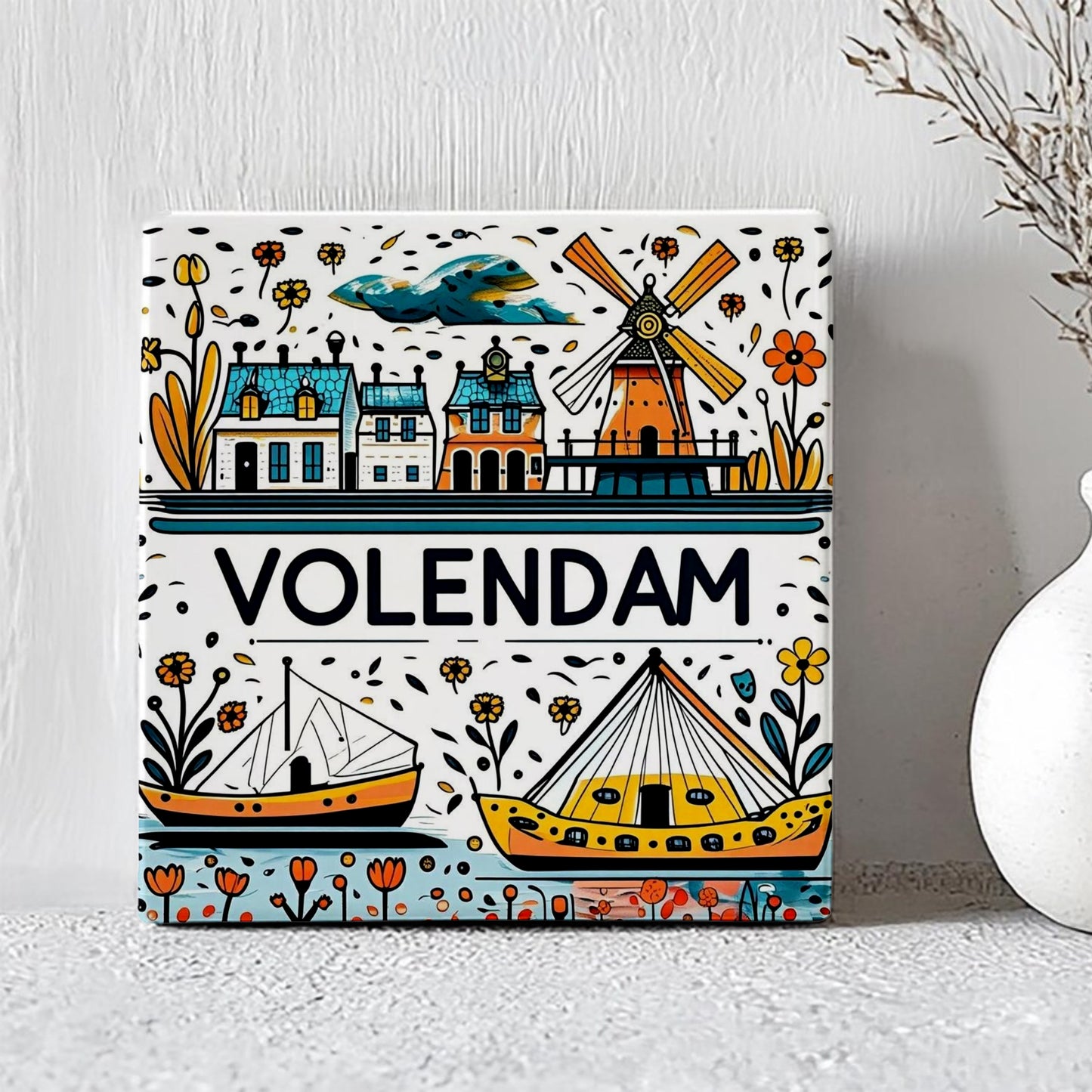 Tegeltje Volendam | Handgetekend Ontwerp