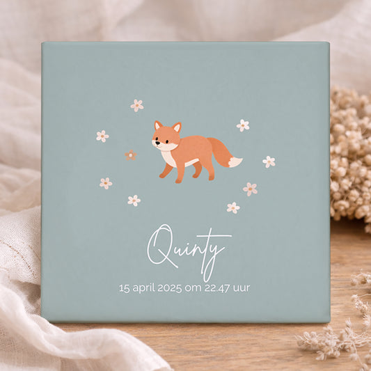 Geboorte Tegel - Bosdieren Vos Gepersonaliseerd