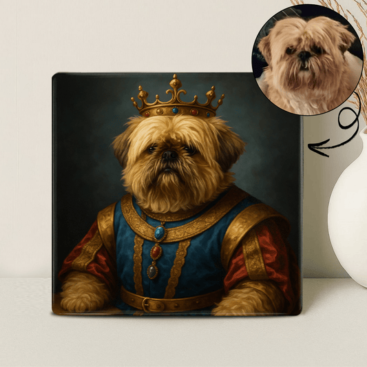 Koninklijk Huisdier Portret - Koning Arthur - Printazzy