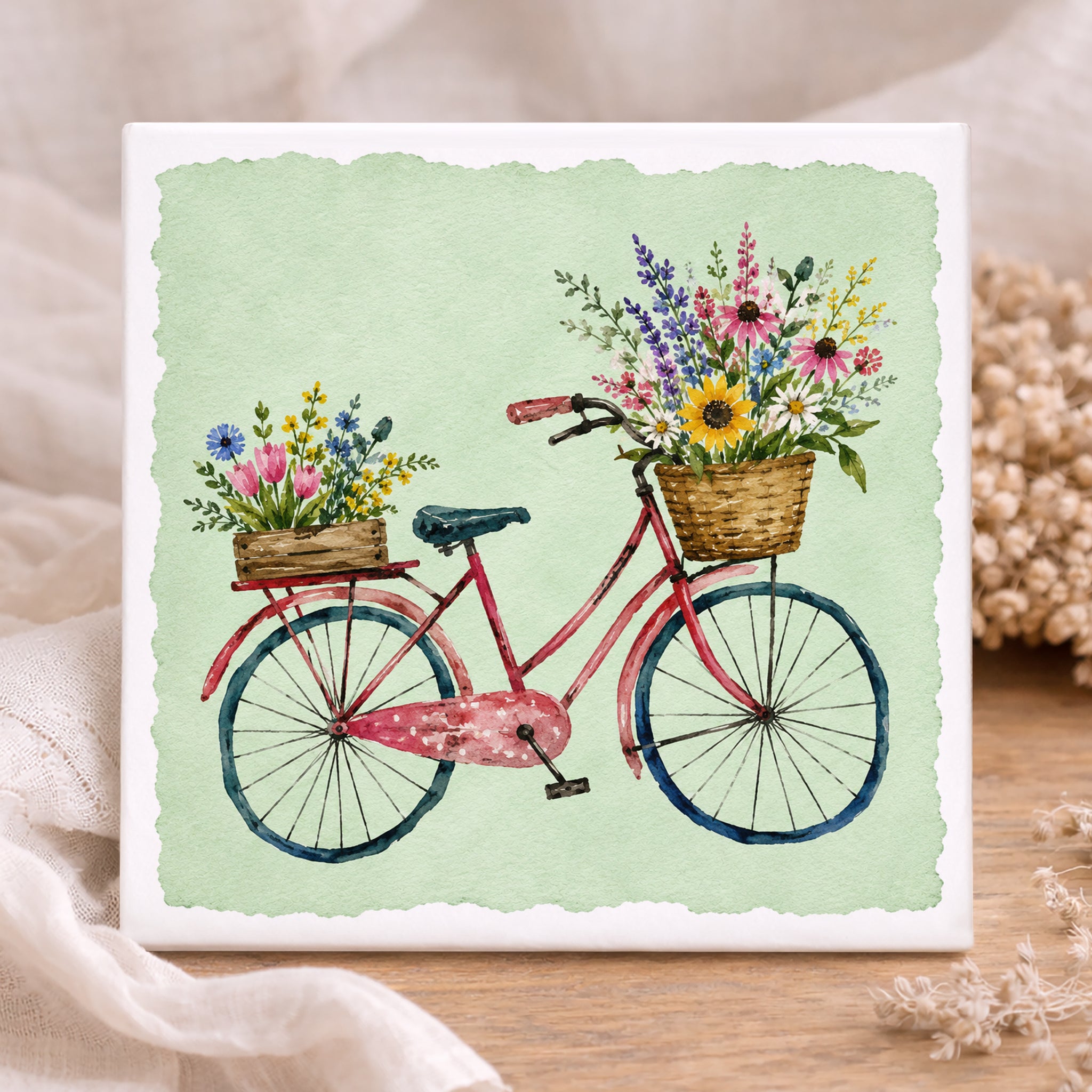 Tegel - Fiets Bloemenmanden