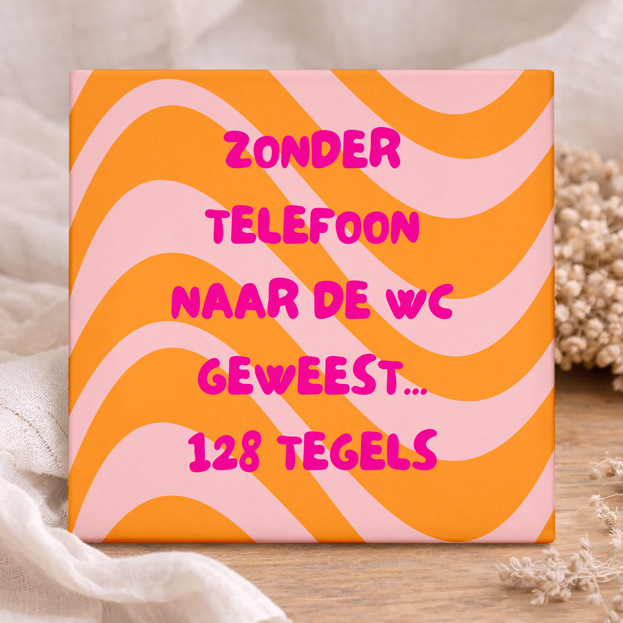 Tegel- Zonder Telefoon Naar De Wc Geweest