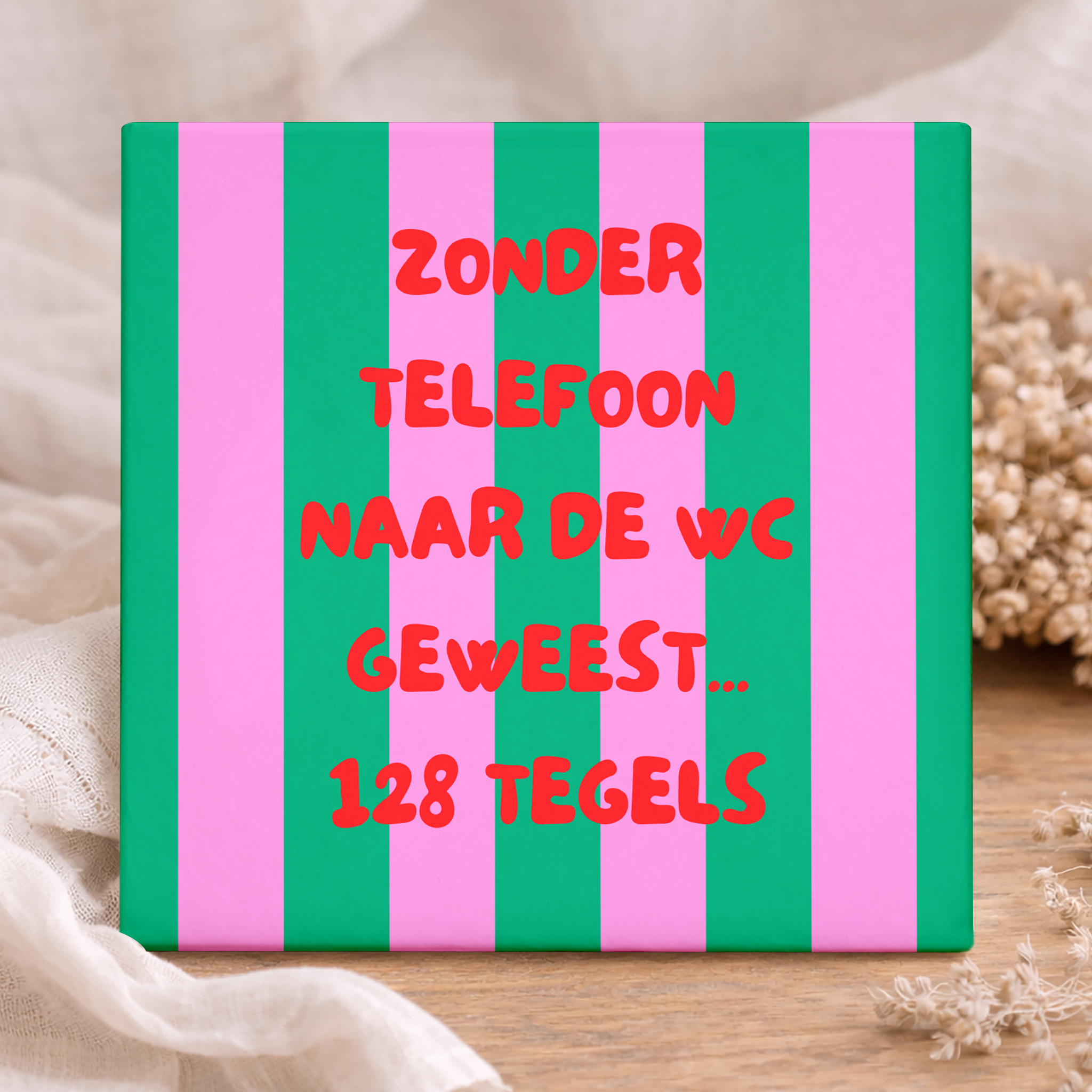 Tegel- Zonder Telefoon Naar De Wc Geweest