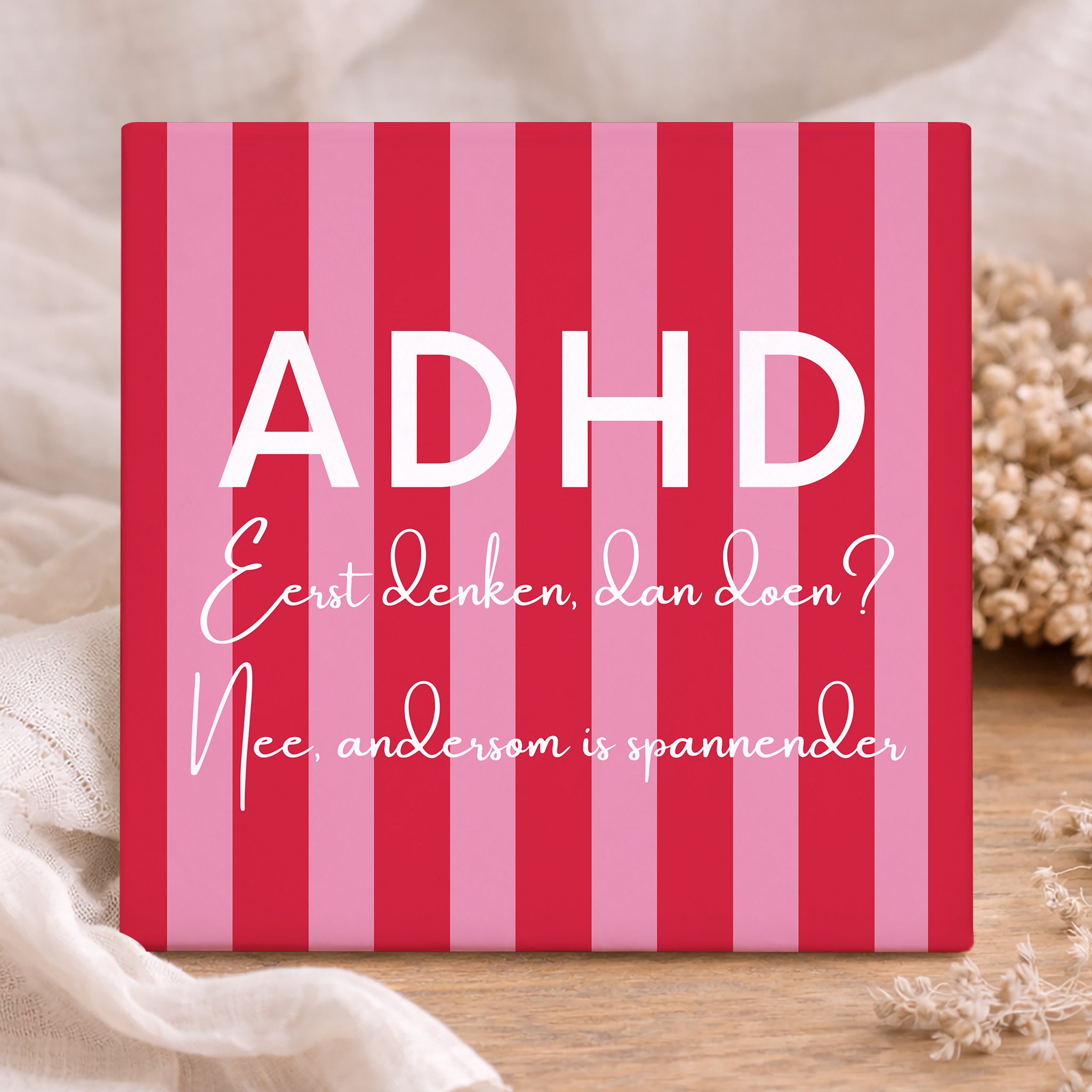 Tegel - ADHD eerst denken, dan doen? Nee.