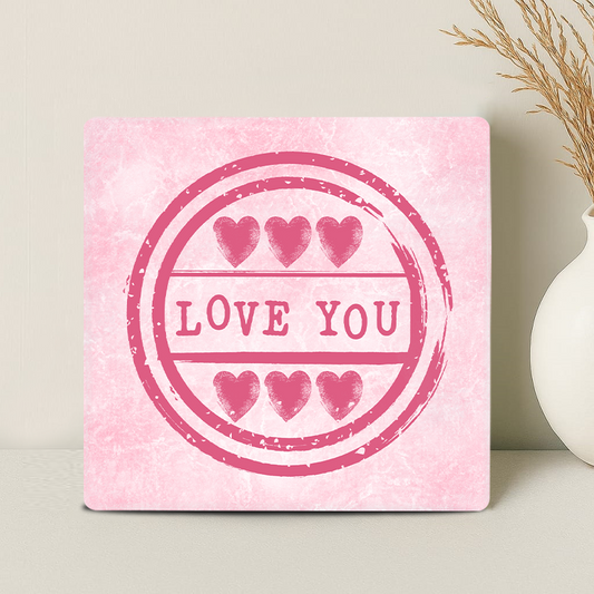 Tegeltje met Tekst Love You - Printazzy