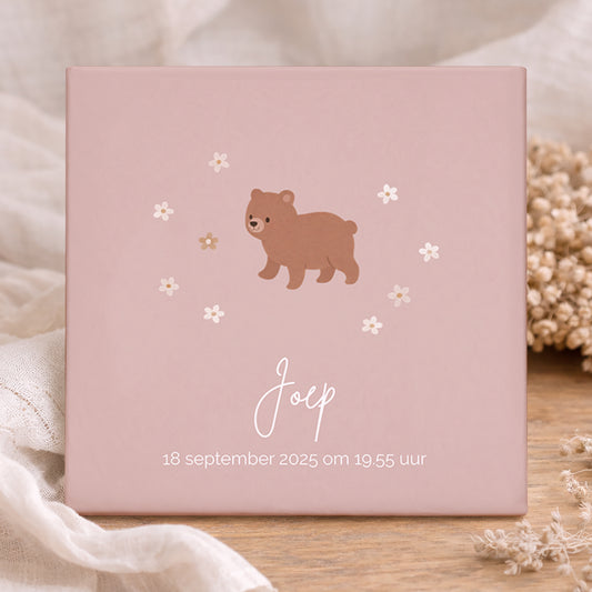 Geboorte Tegel - Bosdieren Beer Gepersonaliseerd