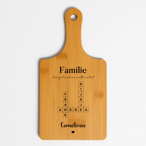 Borrelplank Familie - Scrabble