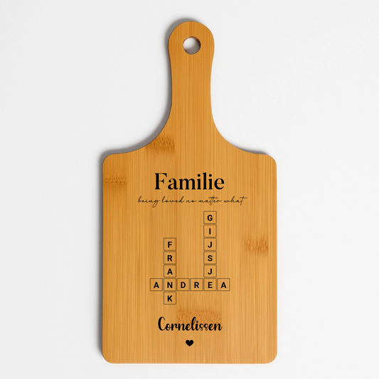 Borrelplank Familie - Scrabble