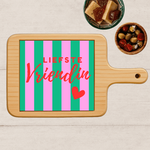Borrelplank met Tekst - Liefste Vriendin - Printazzy