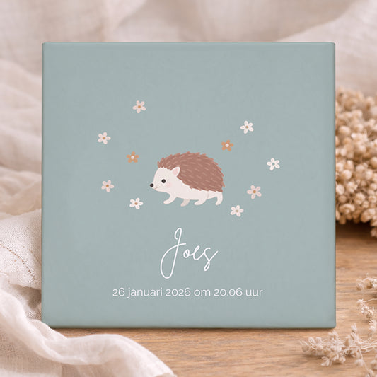 Geboorte Tegel - Bosdieren Egel Gepersonaliseerd