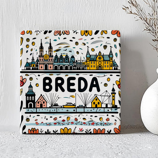 Tegeltje Breda Handgetekend