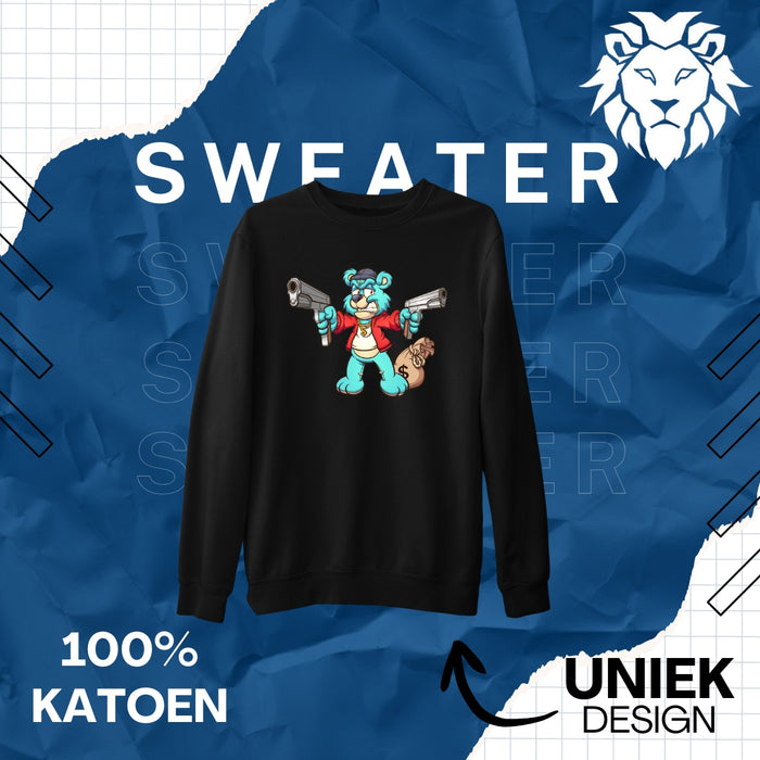 Sweater met Dollar en Guns Beer