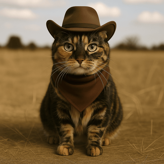 Humor Huisdier Portret - Cowboy - Printazzy