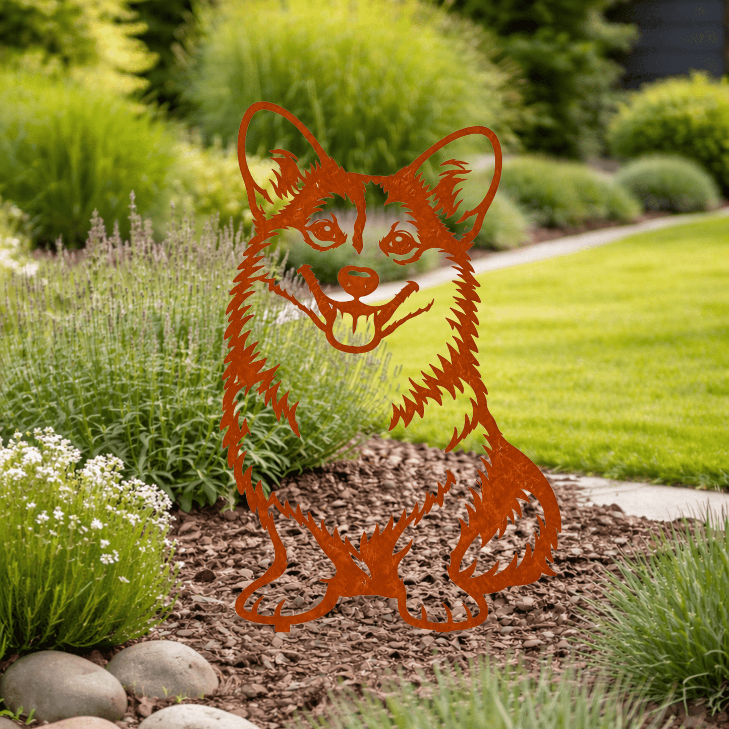 Corten Staal Huisdier Silhouet - Gepersonaliseerd