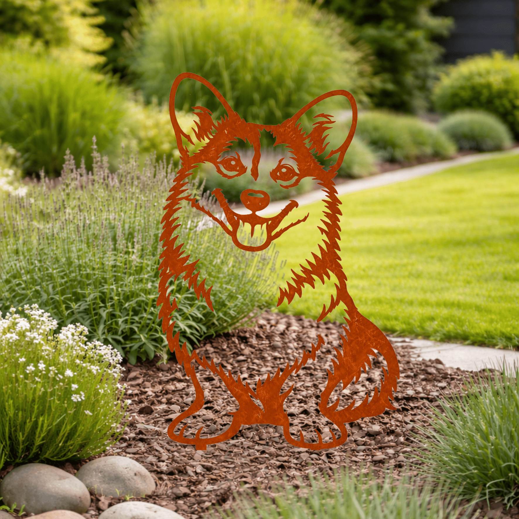 Corten Staal Huisdier Silhouet - Gepersonaliseerd