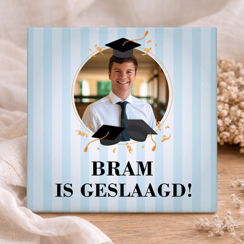 Fototegel - Geslaagd