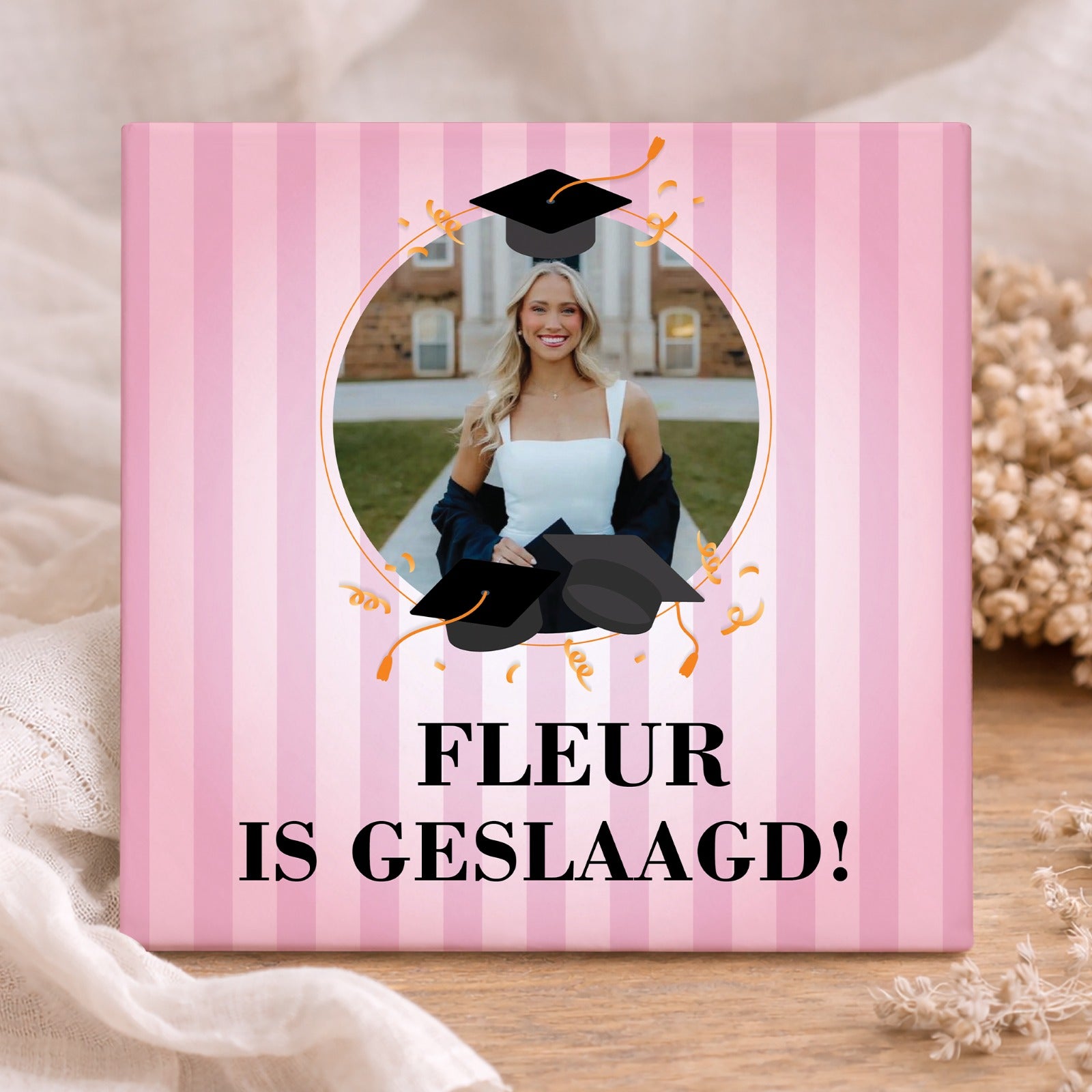 Fototegel - Geslaagd!