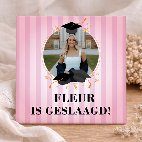 Fototegel - Geslaagd!