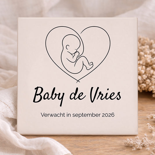 Geboorte Tegel - Baby Verwacht Gepersonaliseerd