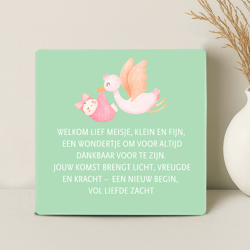 Geboorte Tegel - Welkom lief meisje, klein en fijn, een wondertje om voor altijd dankbaar voor te zijn..