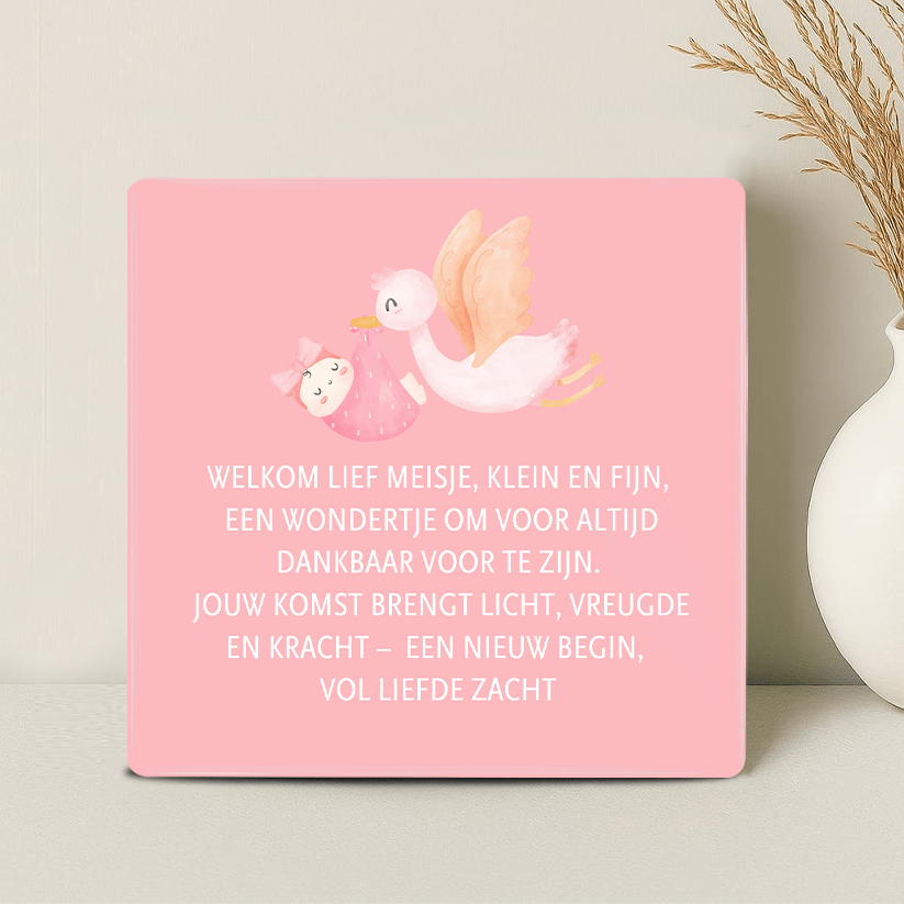 Geboorte Tegel - Welkom lief meisje, klein en fijn, een wondertje om voor altijd dankbaar voor te zijn..