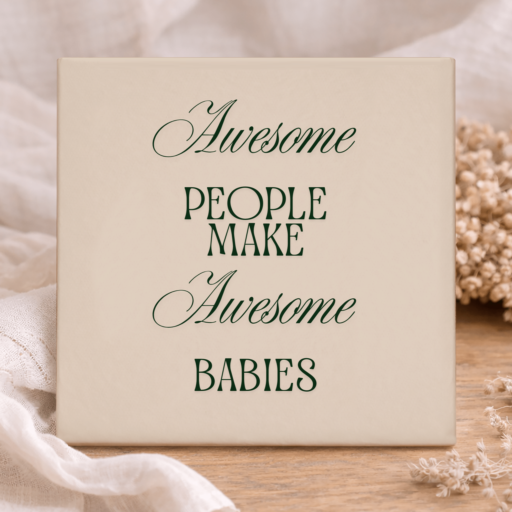 Geboortetegel - Awesome people make awesome babies