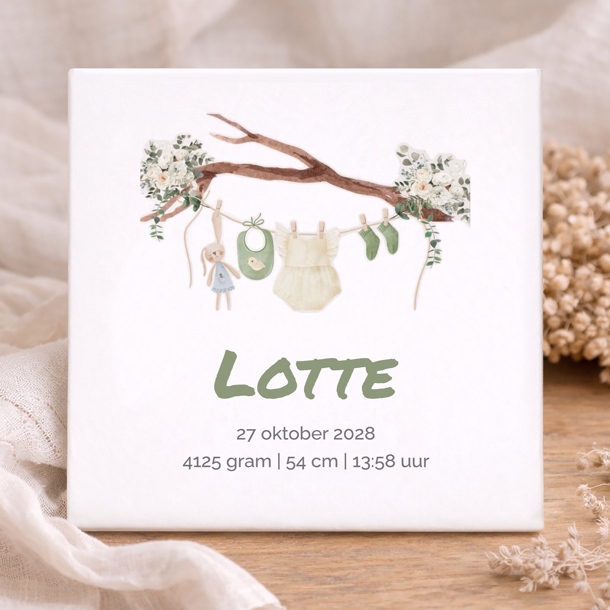 Geboortetegel - Babykleding