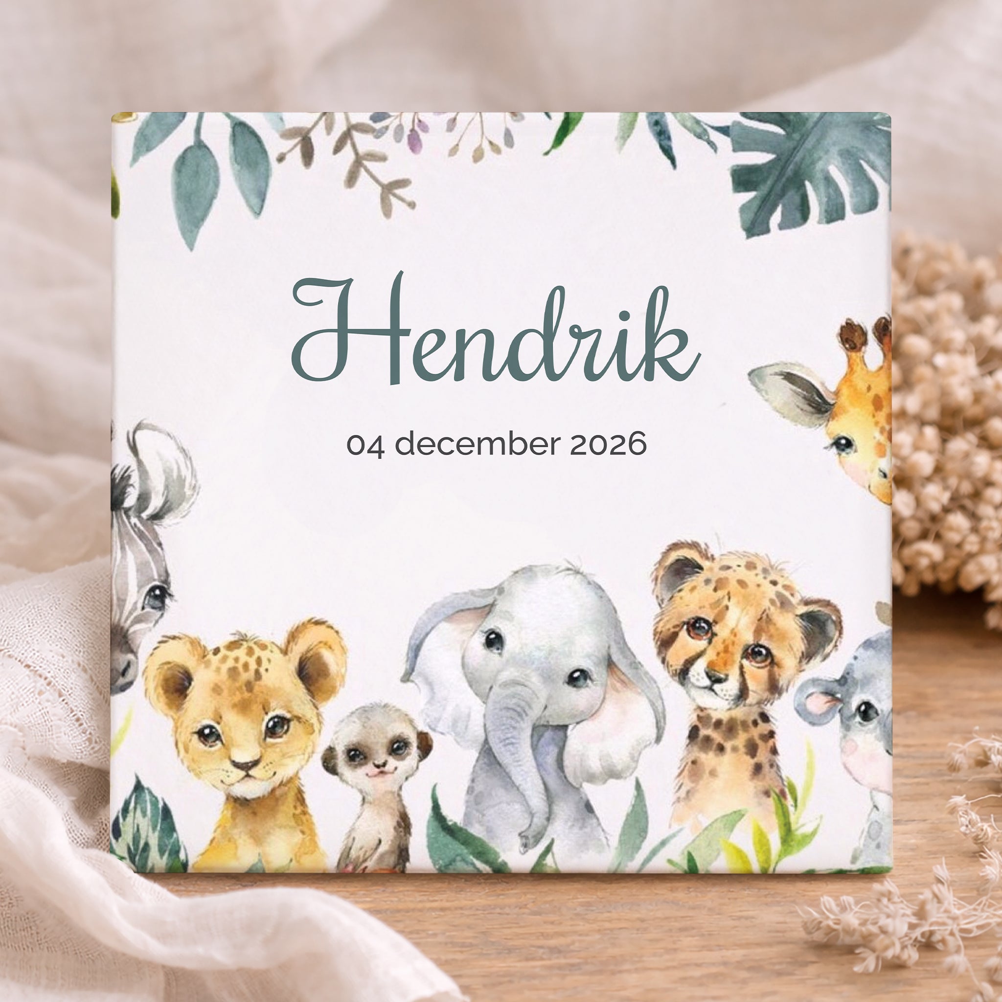 Geboortetegel - Jungle Dieren