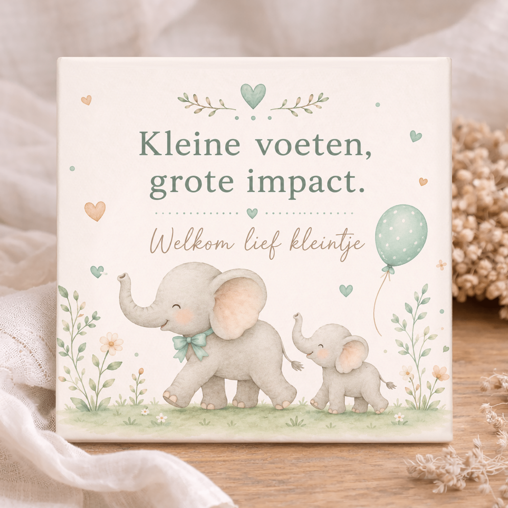 Geboortetegel - Kleine Voeten Olifant