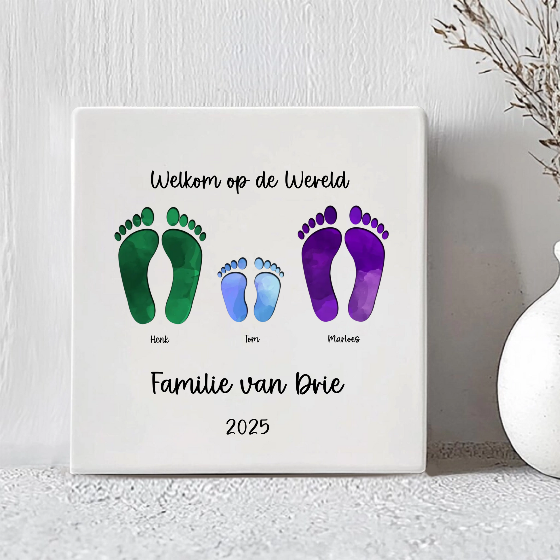 Geboortetegel - Naam en Datum