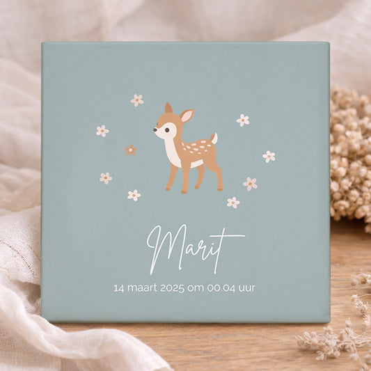 Geboorte Tegel - Bosdieren Hertje Gepersonaliseerd