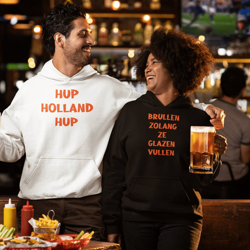 Hoodies Oranje met verschillende prints Unisex